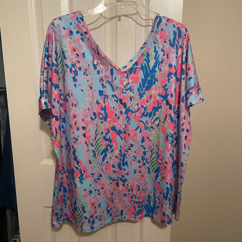 Boutique Floral Lily Pulitzer Inspired Top